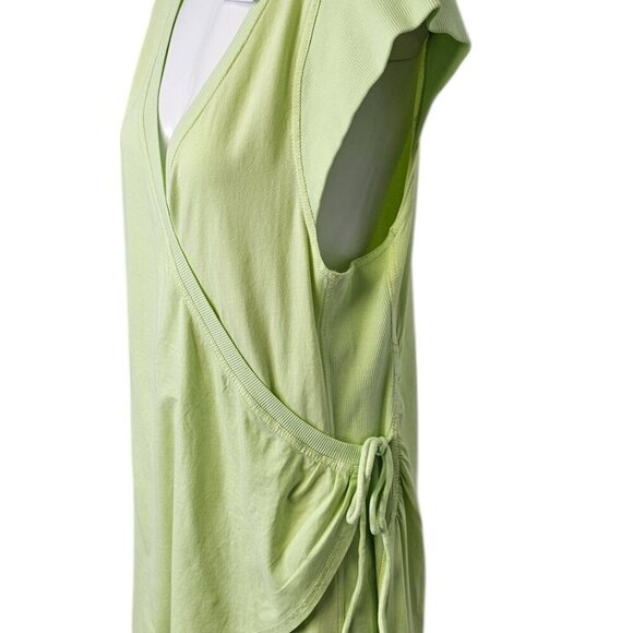 Daily Practice by Anthropologie Montauk V-Neck Wrap Dress Green Size Large - Picture 4 of 10